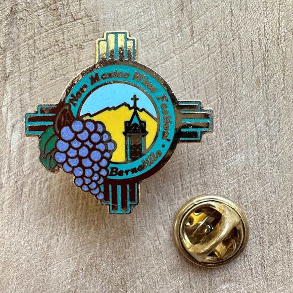 Turquoise New Mexico Wine Festival Official Pin - Picture 3 of 7
